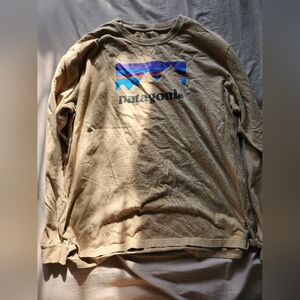 Patagonia Long Sleeve Logo T-Shirt- Large